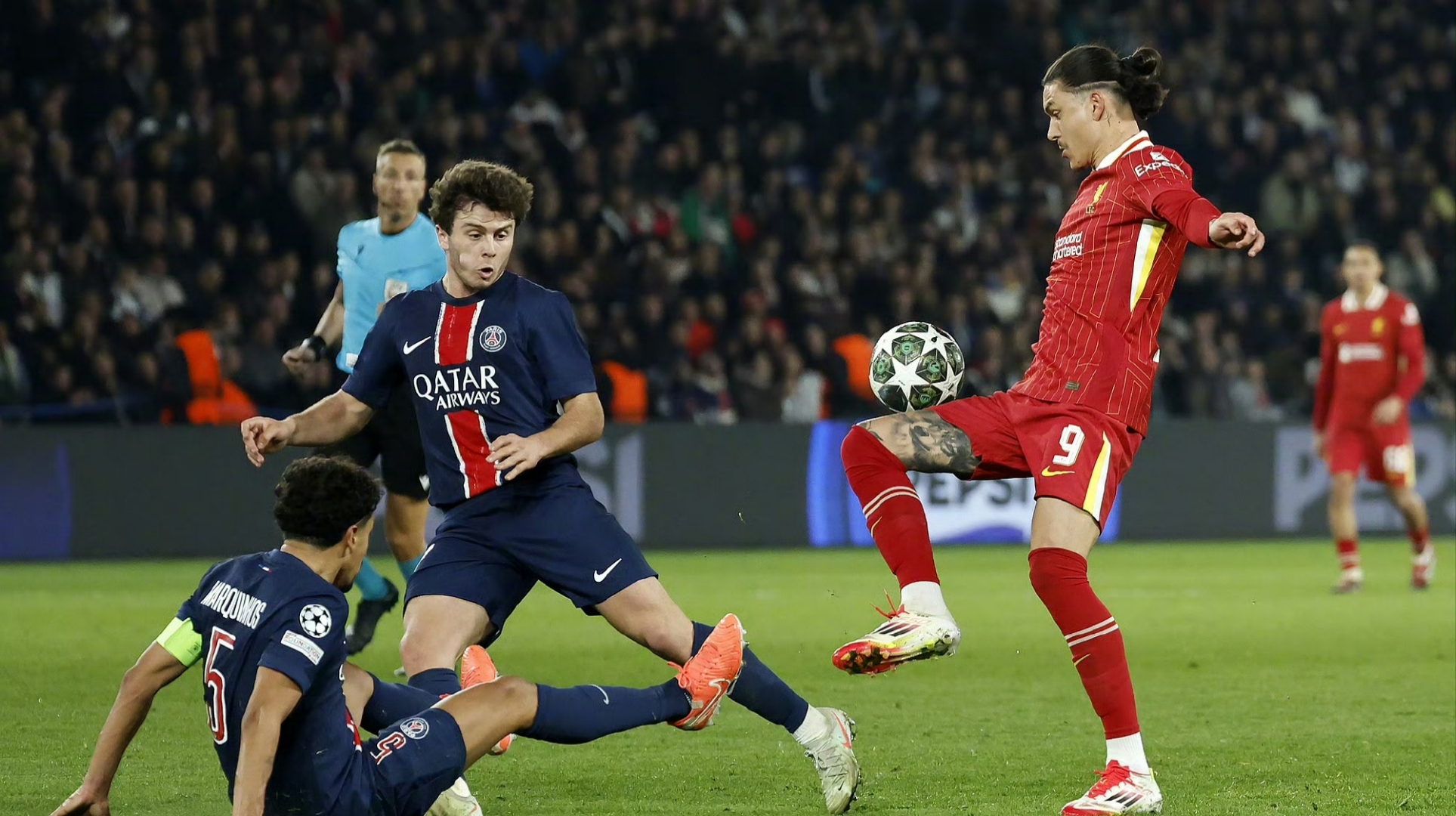 巴黎鏖战利物浦，马夏尔送出助攻